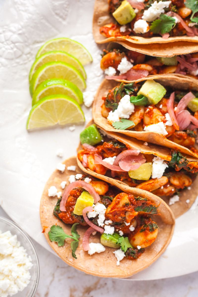 Butter Bean Tacos with Avocado Salsa