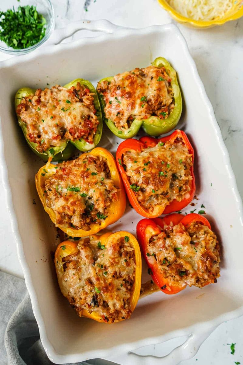 Sausage and Mash Stuffed Peppers