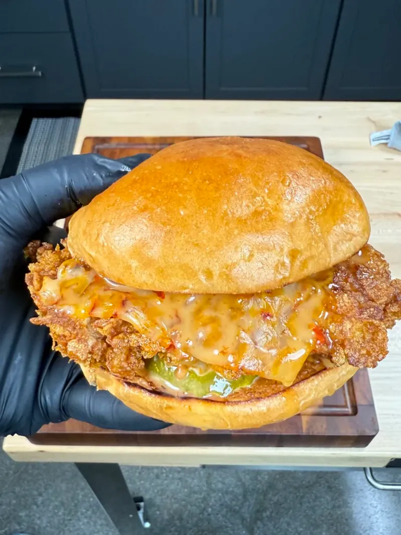 Spicy Sriracha Honey Crispy Chicken Sandwich