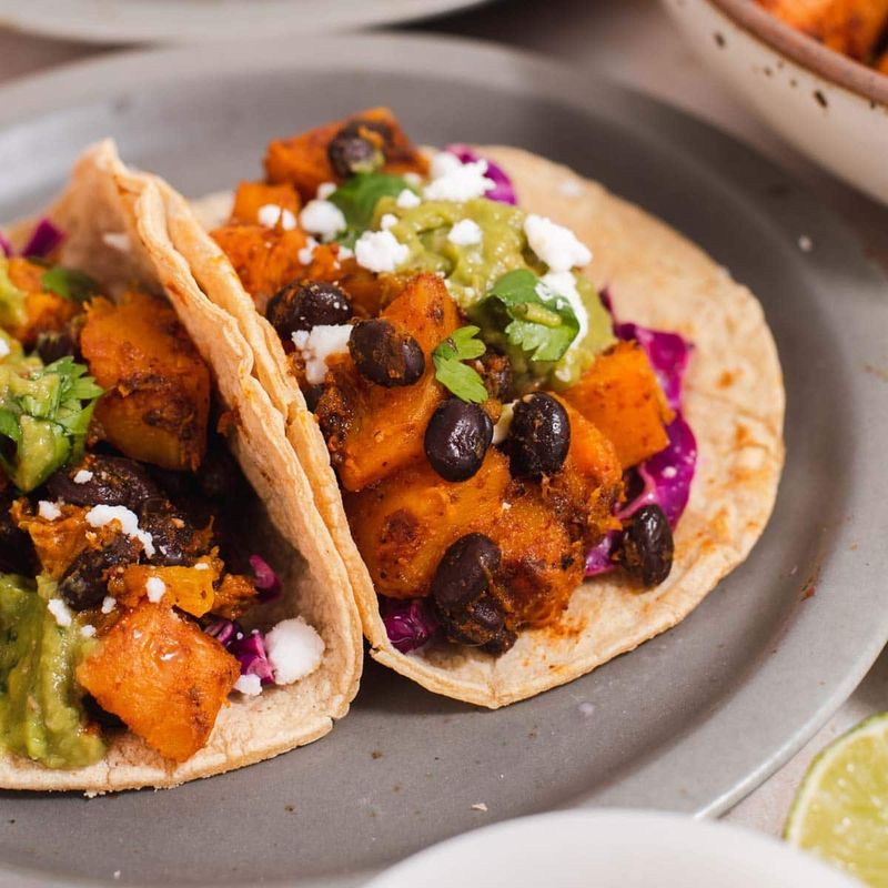 Butternut Squash and Black Bean Tacos