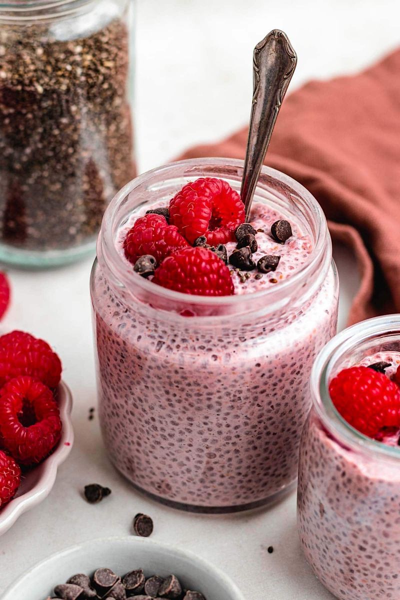 Raspberry Chia Coconut Pudding