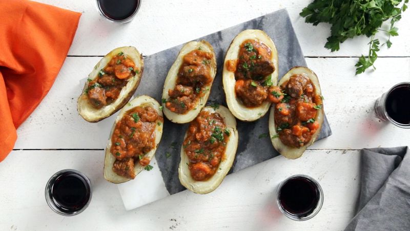 Irish Stew Stuffed Baked Potatoes