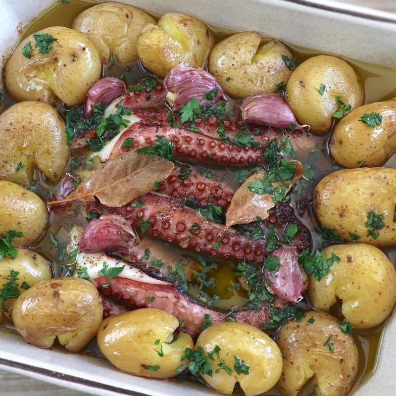Polvo à Lagareiro (Octopus with Olive Oil and Garlic)