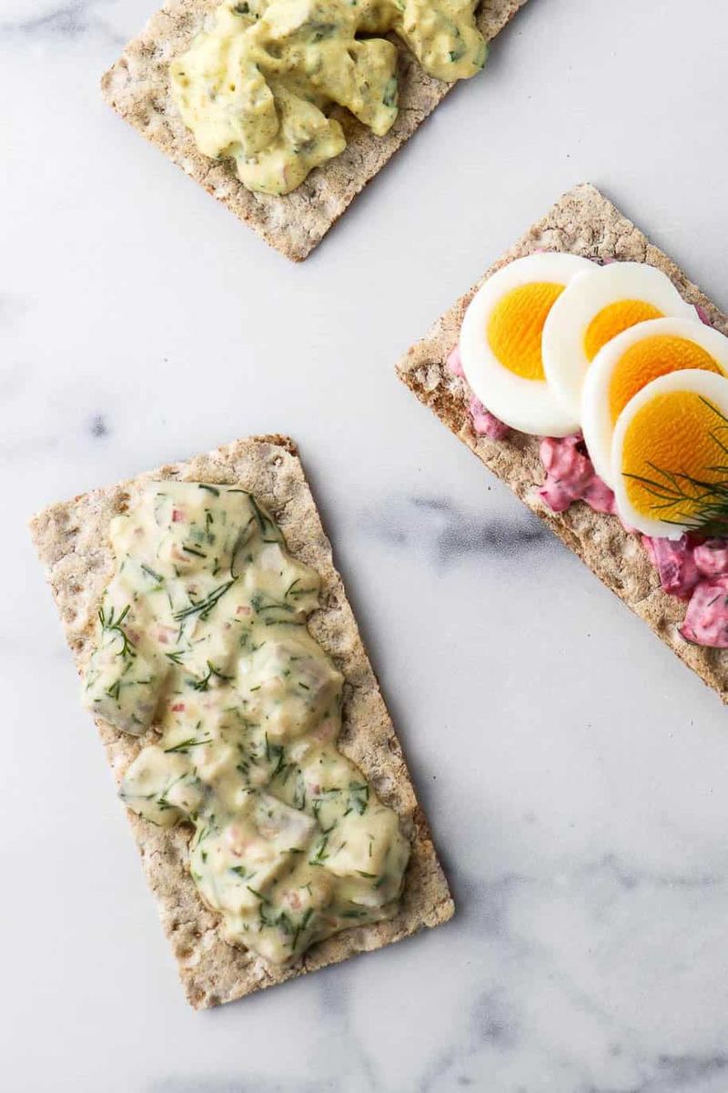 Herring in Mustard Sauce on Crispy Wasa Crackers