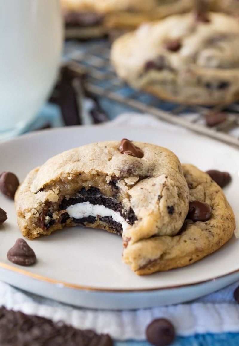 Oreo Stuffed Chocolate Cookies