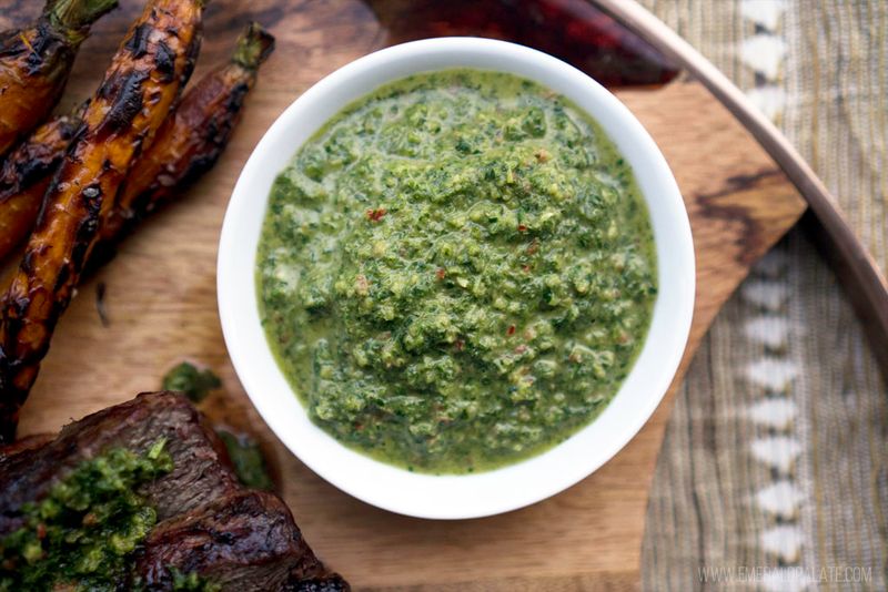 Carrot Steaks With Chimichurri Sauce