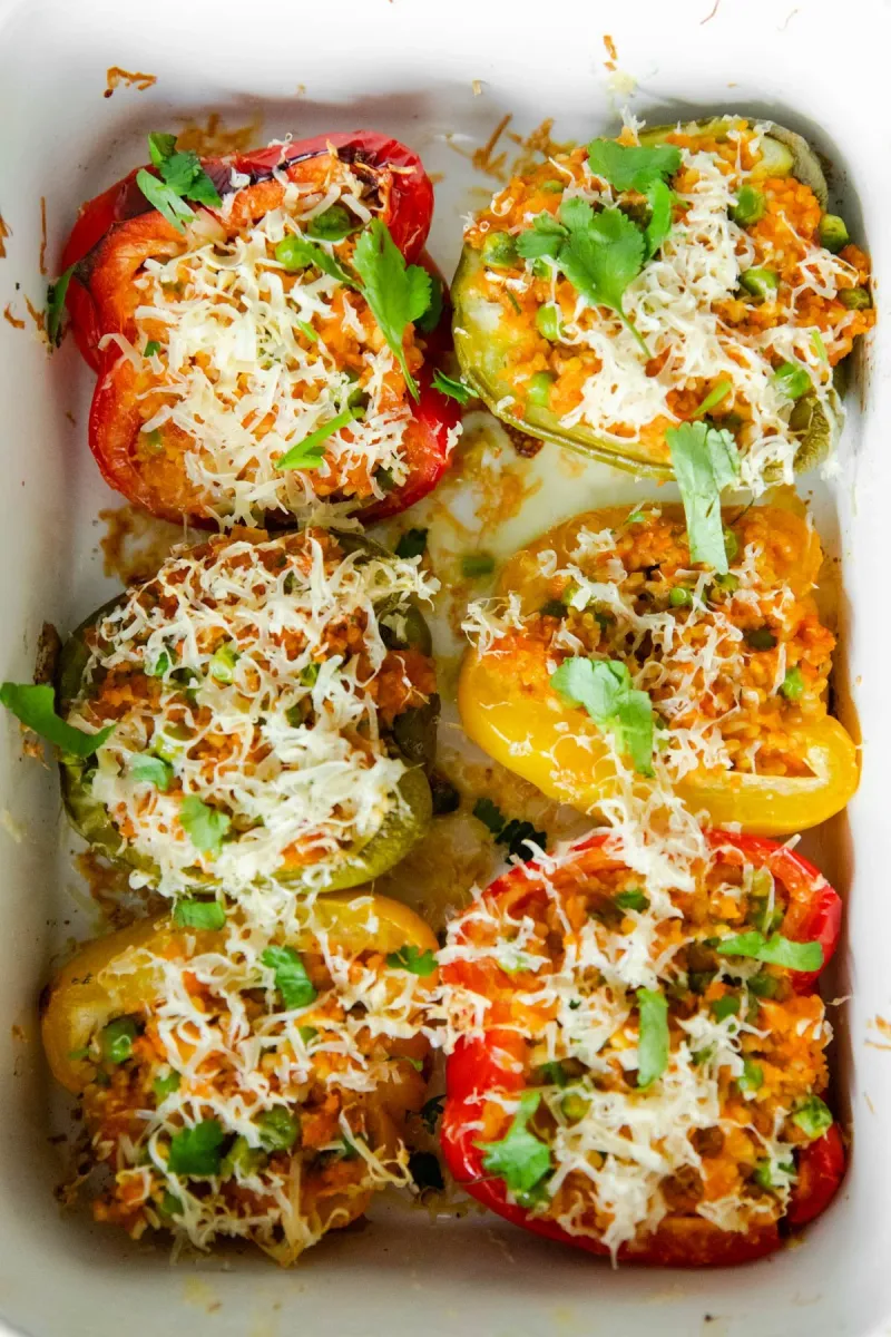 Carrot and Cheese Stuffed Peppers
