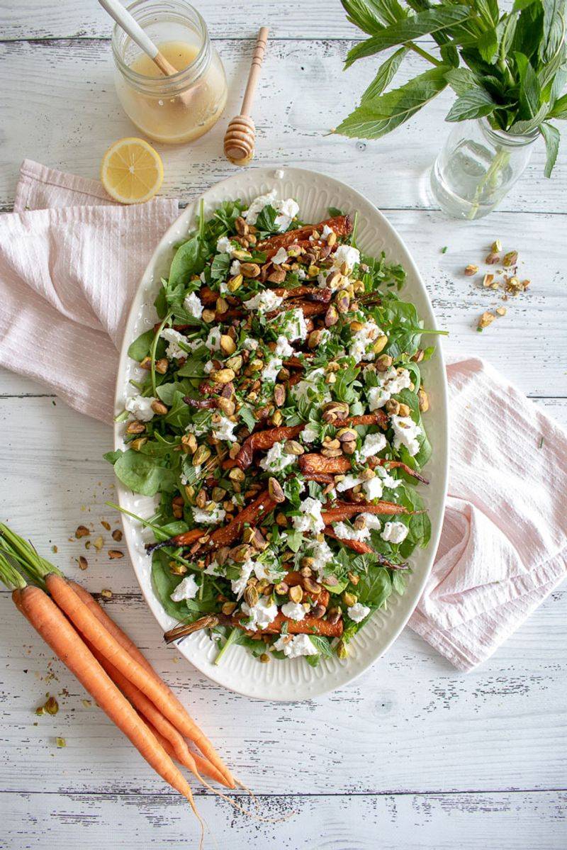 Balsamic Roasted Carrots with Goat Cheese