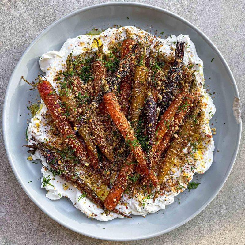 Za'atar Roasted Carrots with Labneh