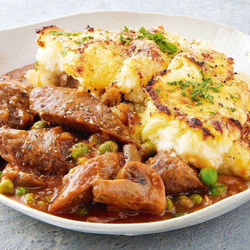 Mash Shepherd's Pie-Style with Sausage Filling