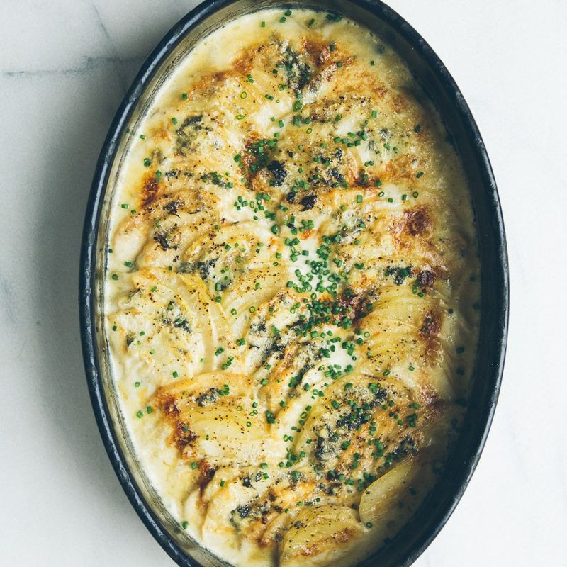 Celery Root and Celery Stalk Gratin