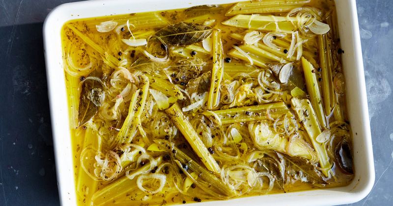 Braised Celery with Lemon and Capers