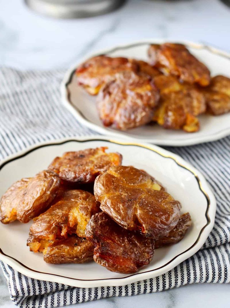 Smashed Potatoes (Scandinavian Hot Stone Method)