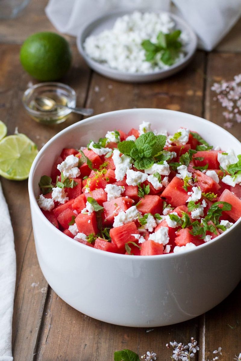 Watermelon Feta Mint Salad