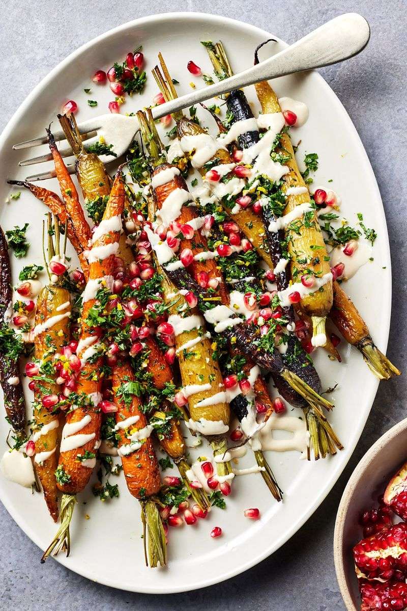 Roasted Carrot and Hummus Platter