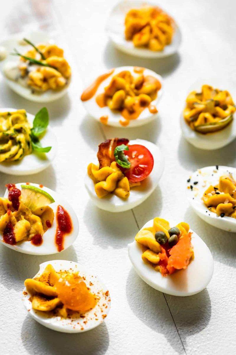 Deviled Eggs with Fun Toppings