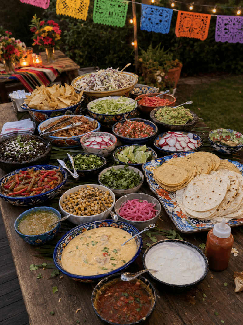 Tacos from a Spread