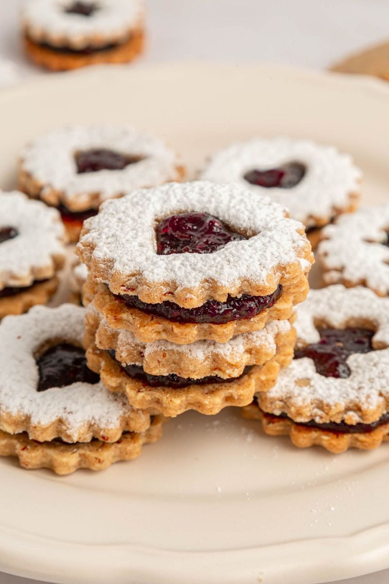 Raspberry Linzer Cookies