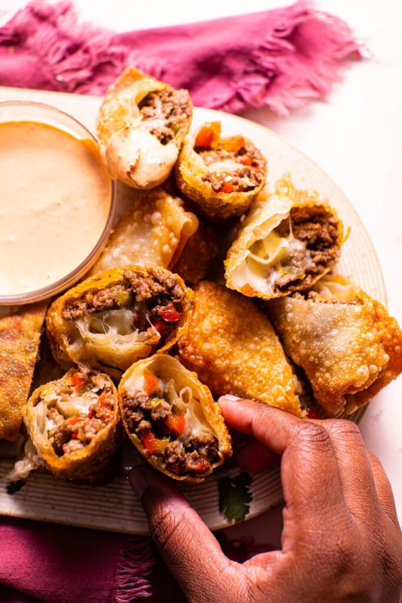 Philly Cheesesteak Egg Rolls