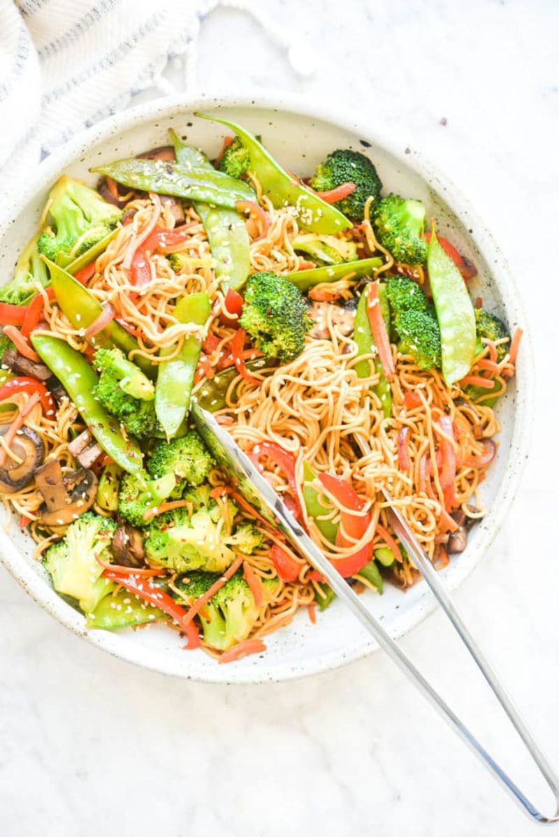 Egg Fried Noodles with Vegetables