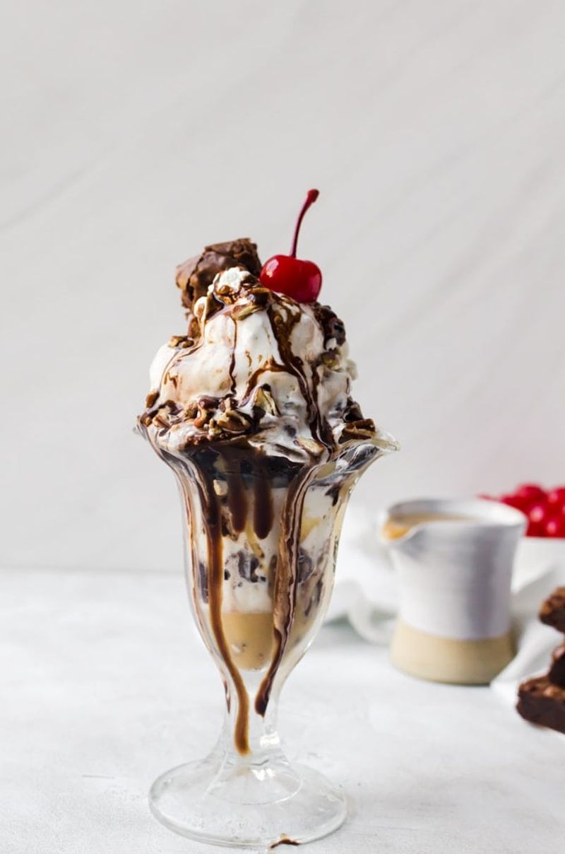 Cherry Brownie Sundae