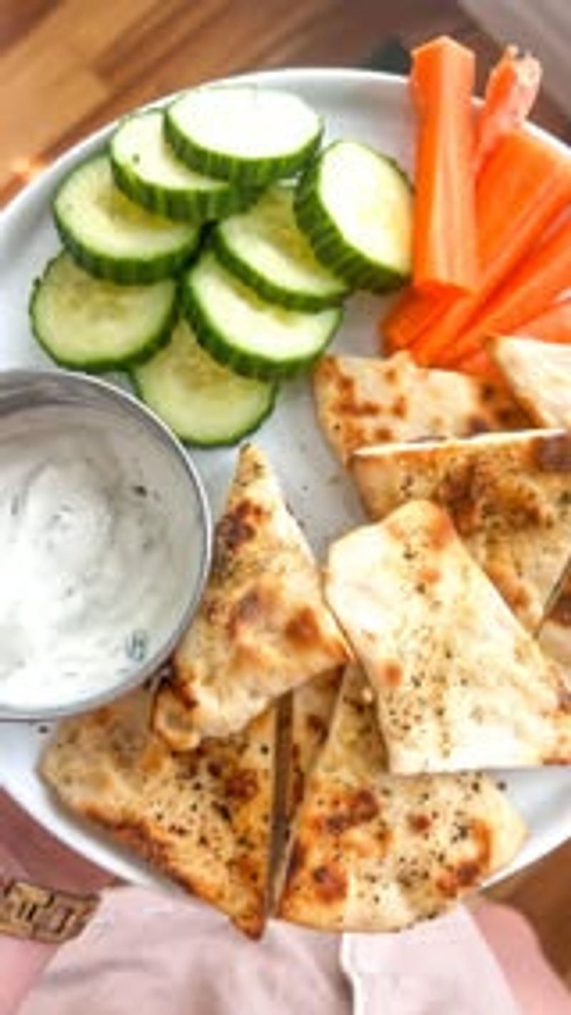 Pita Chips with Tzatziki