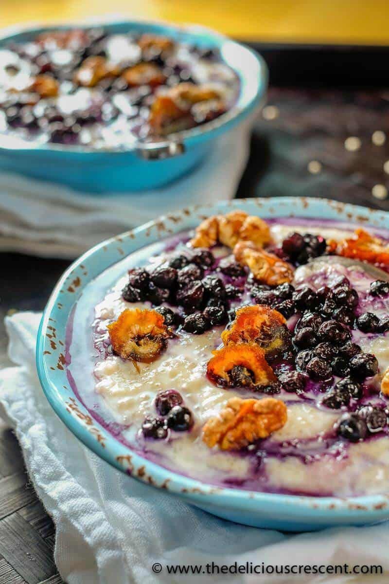 Creamy Barley Porridge with Honey and Berries