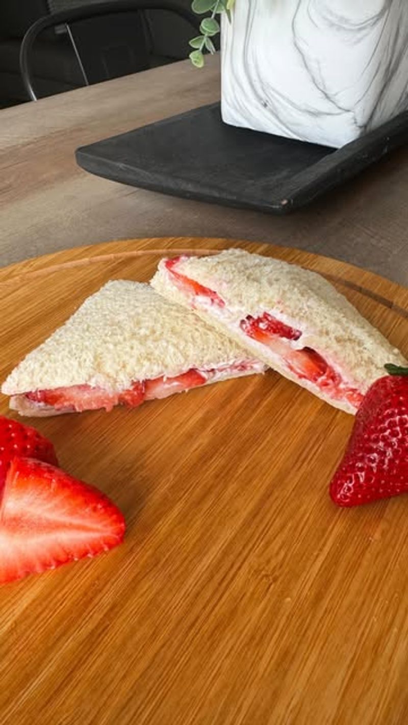 Strawberry Brie and Honey Butter Tea Sandwiches