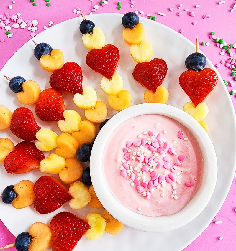 Fruit Kabobs with Yogurt Dip