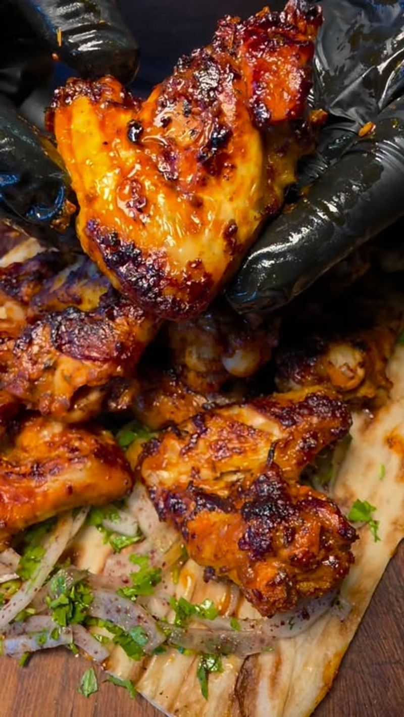 Grilled Chicken Wings With Harissa And Lemon Butter