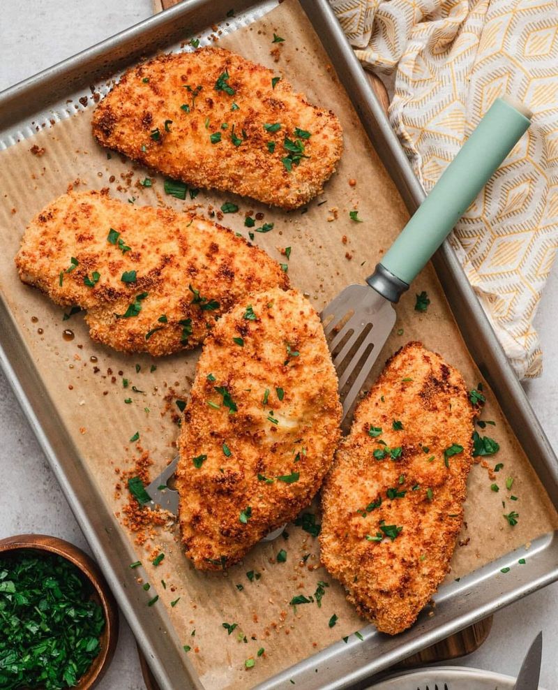 Oven-Baked Crispy Parmesan Chicken