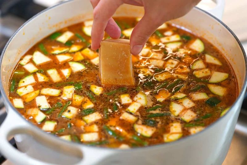 Minestrone + Freshly Grated Parmesan Rind