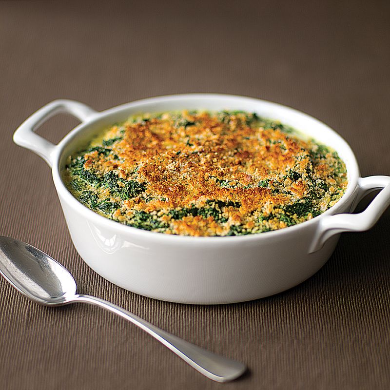 Creamy Spinach Gratin