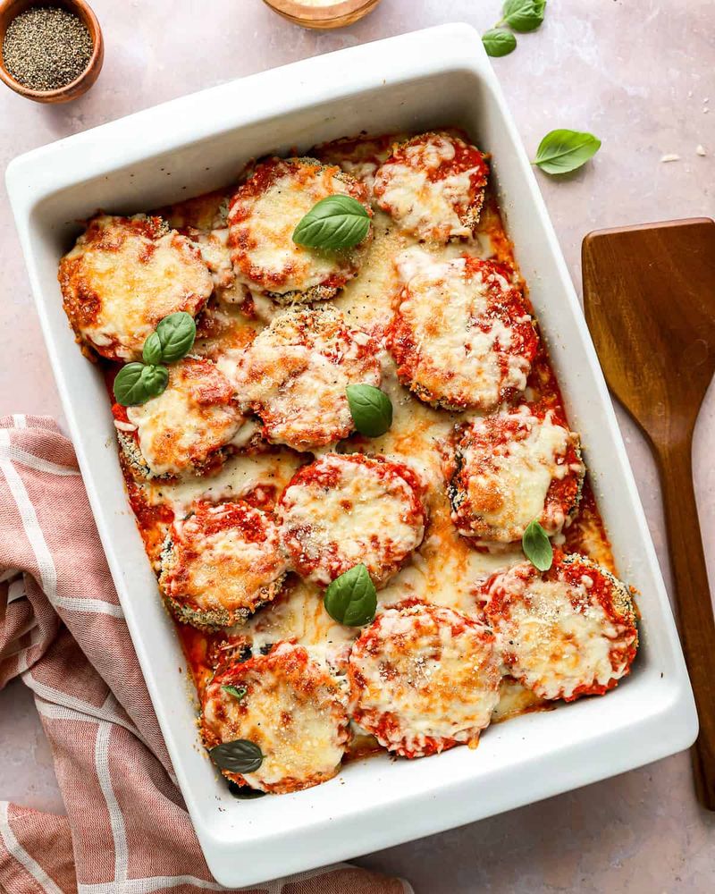 Eggplant Parmesan with Crispy Panko Layers