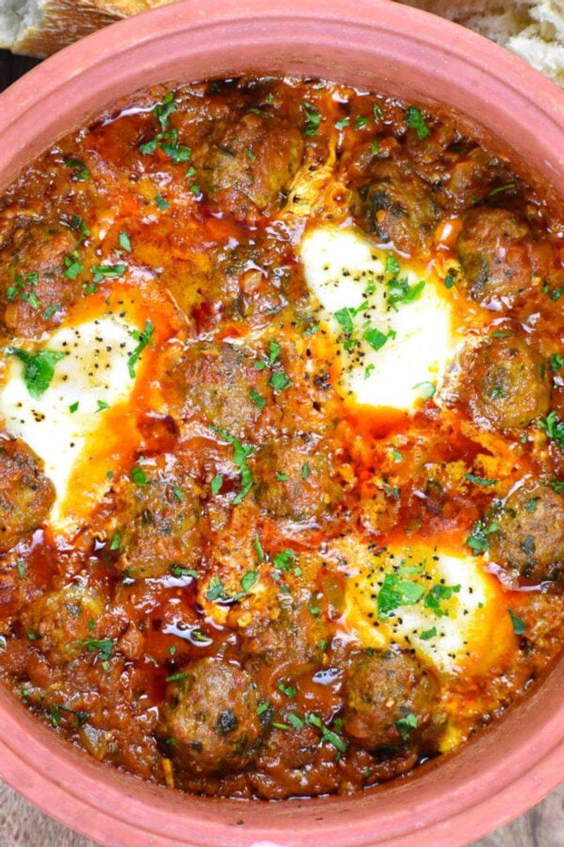 Beef Kefta with Tomato Sauce
