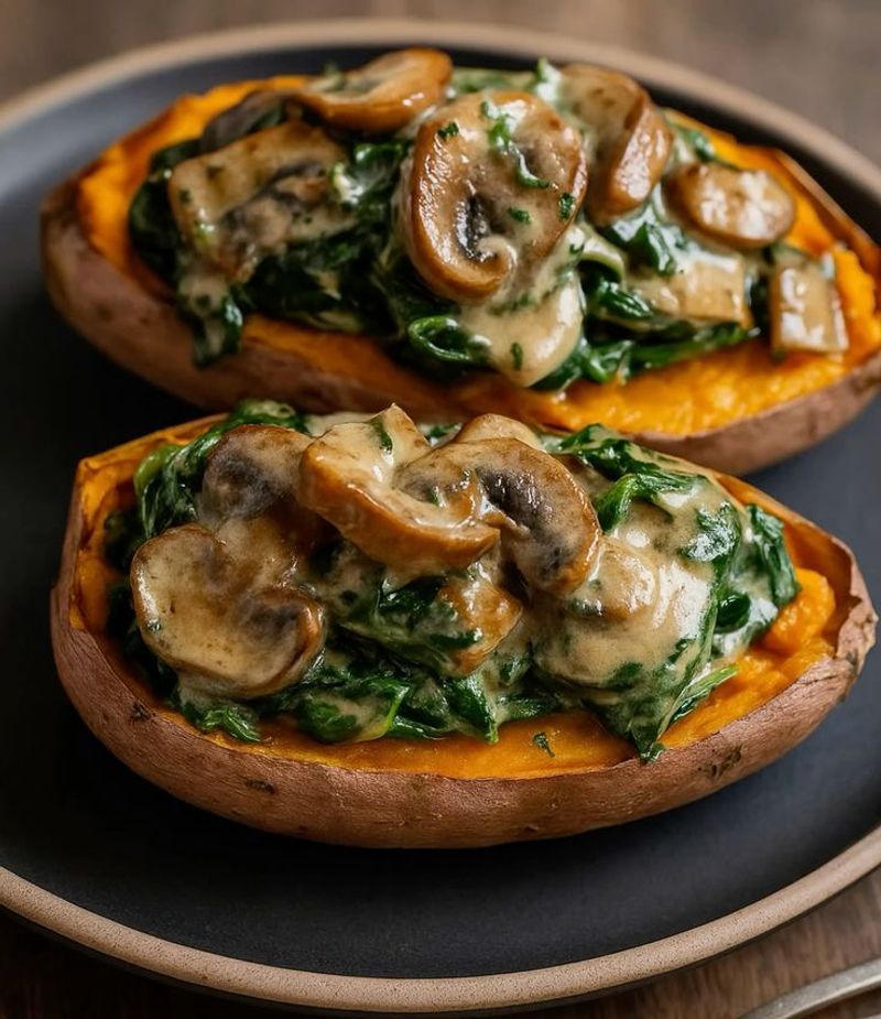 Garlic Mushrooms and Spinach
