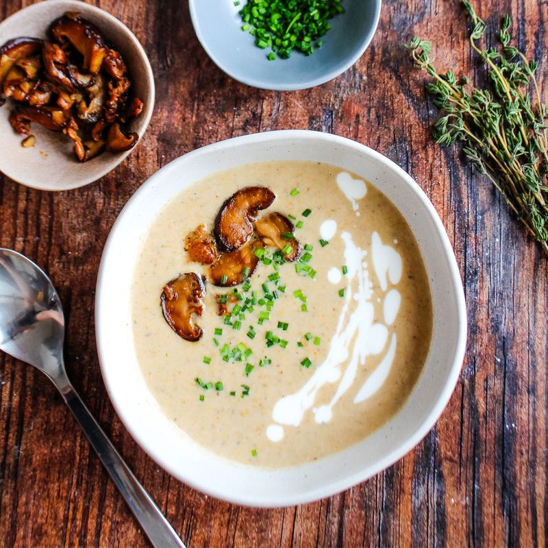 Mushroom Bisque + A Splash of Dry Sherry