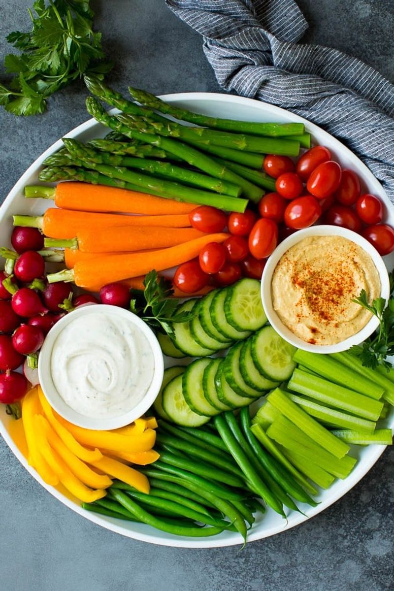 Veggie Tray with Hummus