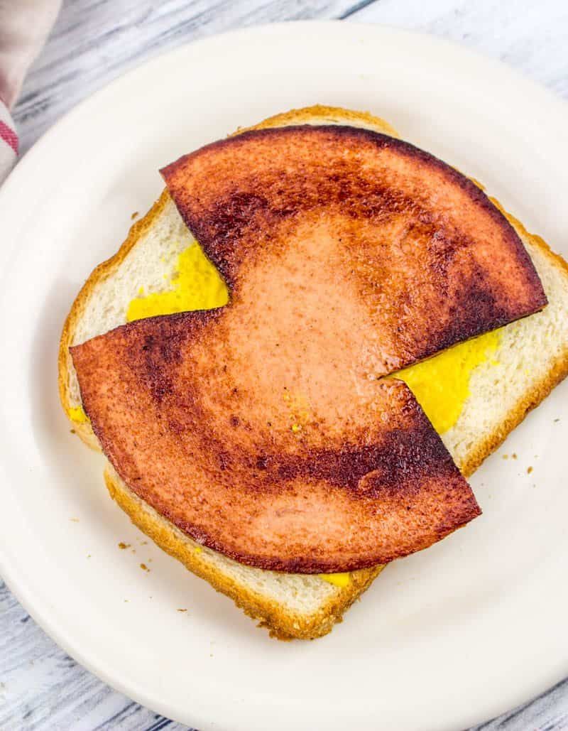Bologna Sandwich with Yellow Mustard