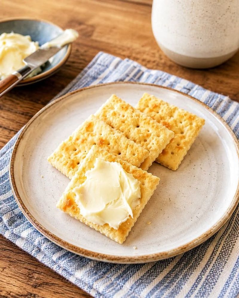 Saltine Crackers with Butter