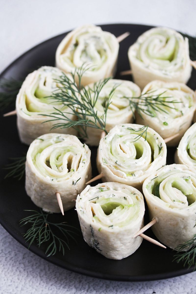 Cucumber and Cream Cheese Wrap
