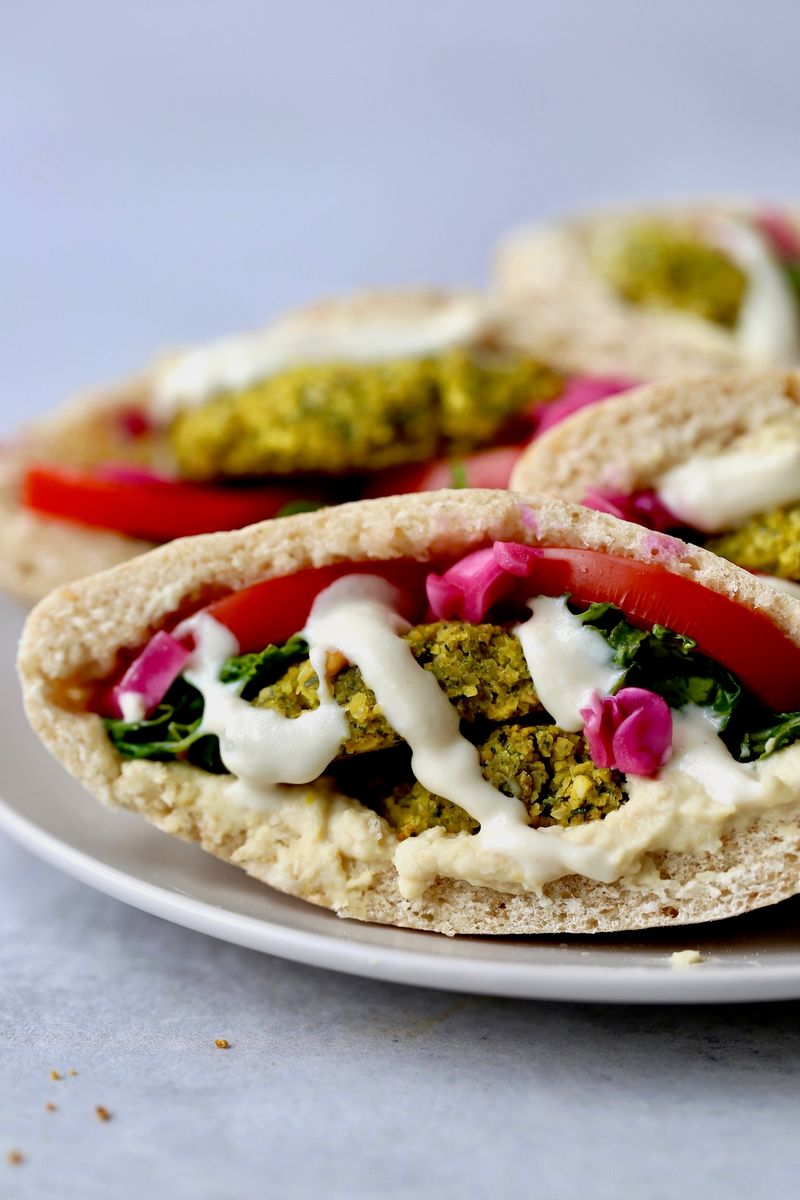 Baked Falafel with Tahini Sauce