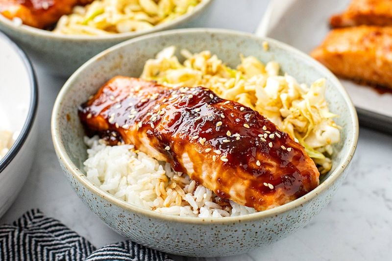 Teriyaki Salmon Couscous Bowl
