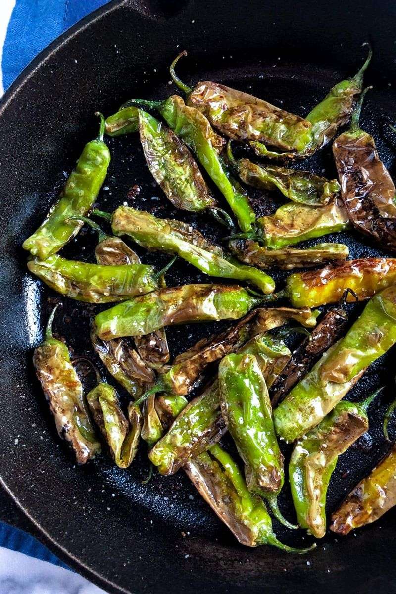 Blistered Shishito Peppers with Sea Salt