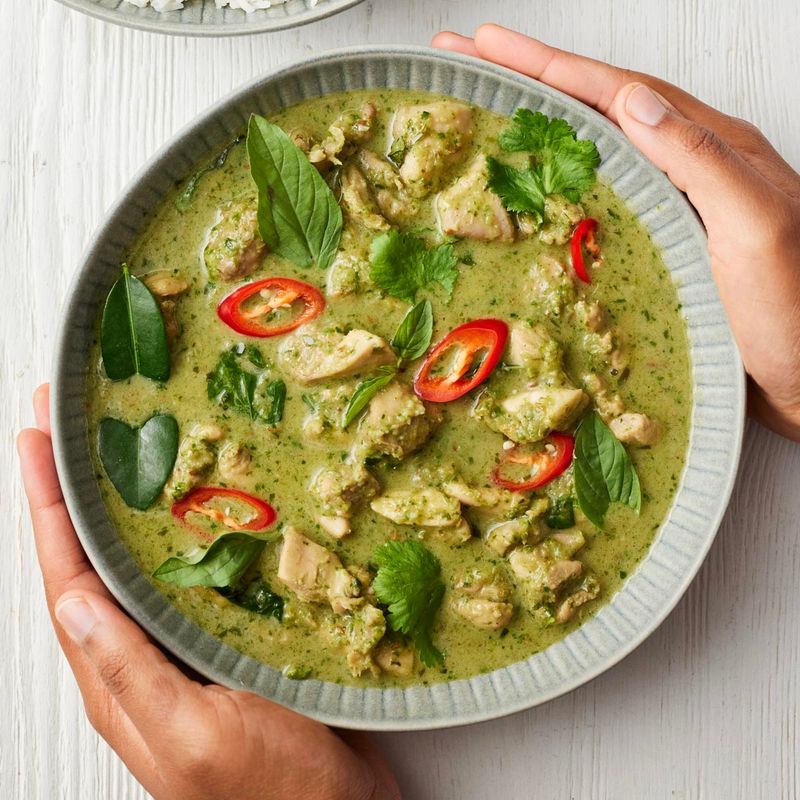 Thai Green Curry with Fresh Green Chillies