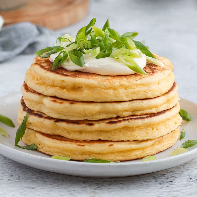 Savory Cheddar and Chive Pancakes