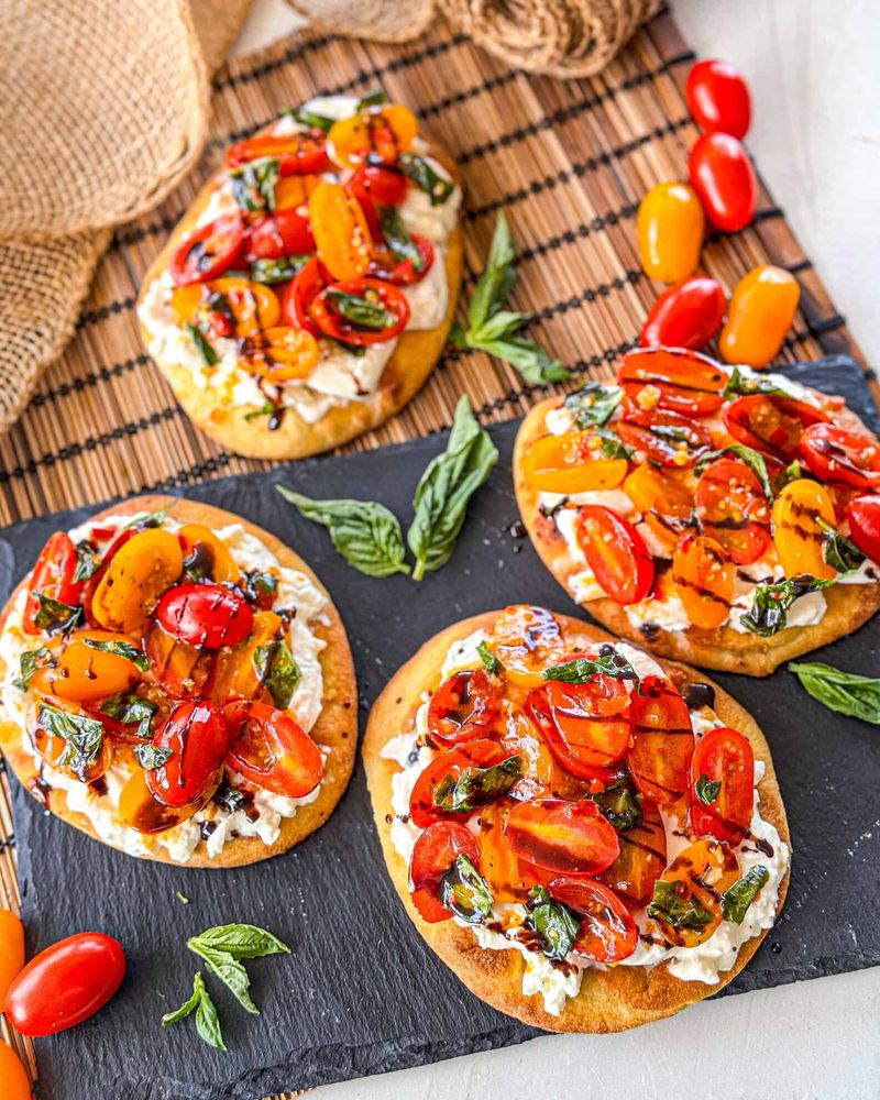 Mini Caprese Flatbreads