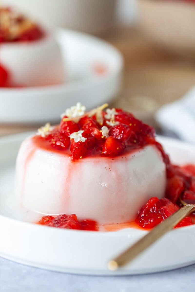 Strawberry Coconut Panna Cotta