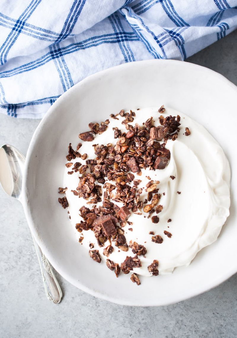 Salted Chocolate Granola With Greek Yogurt