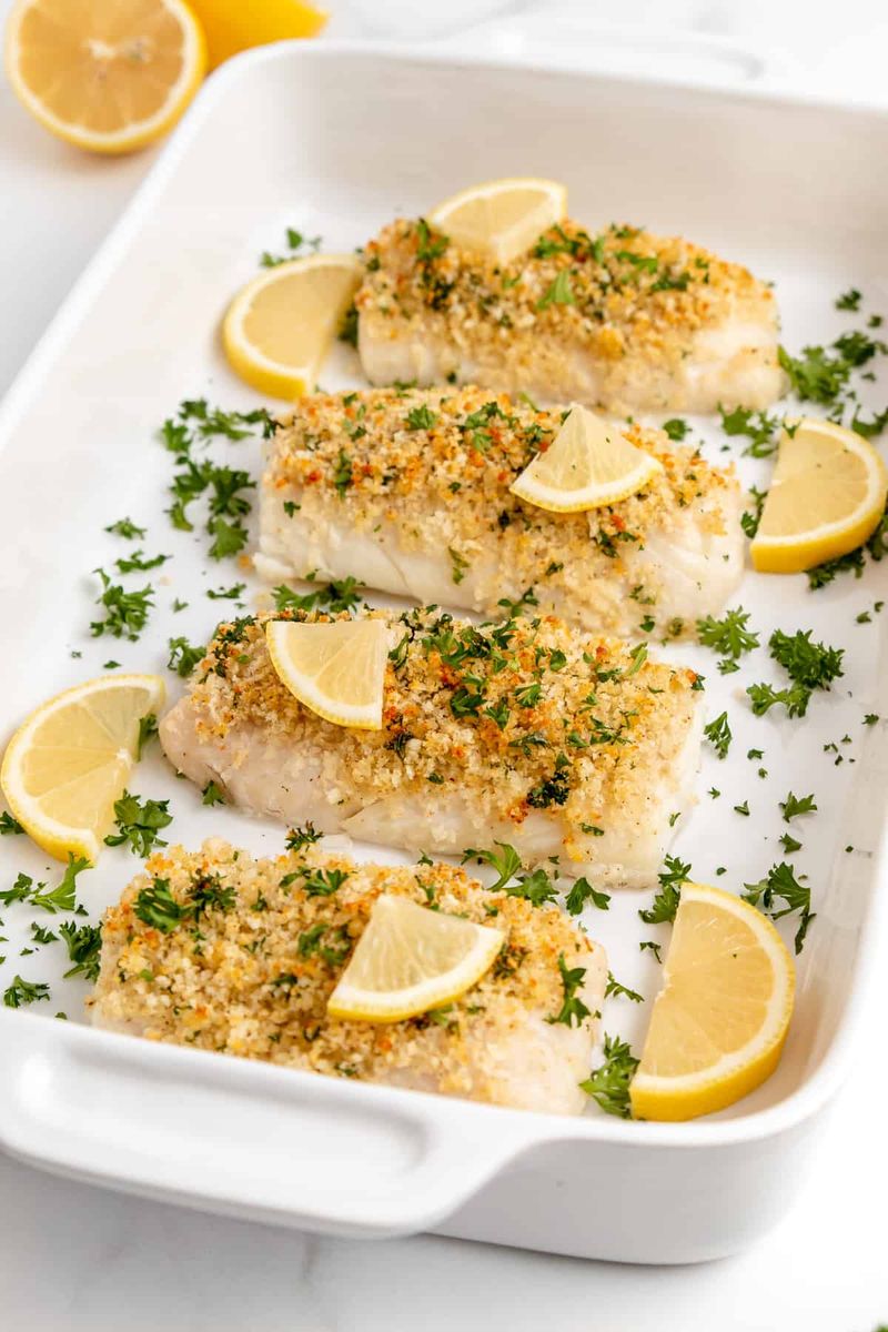 Baked Cod with Lemon Herb Crumb